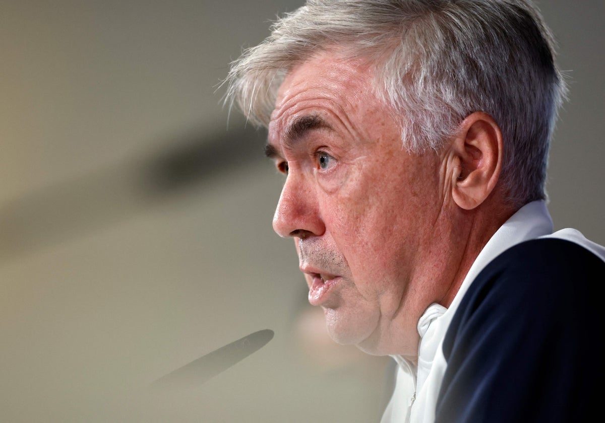 Carlo Ancelotti, en la sala de prensa