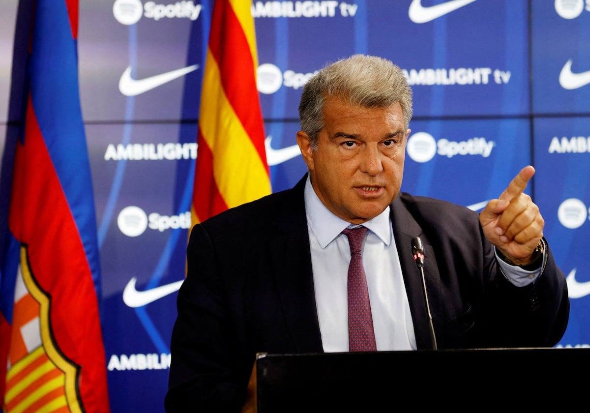 Joan Laporta, presidente del Fútbol Club Barcelona