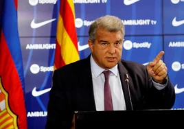 Laporta insiste en la cruzada del Barça tras el Madrid-Almería: «La competición está adulterada»