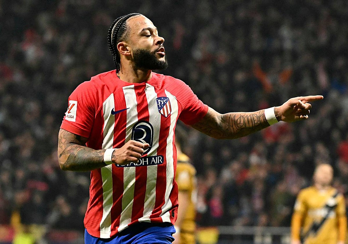 Memphis Depay, autor del gol de la victoria del Atlético
