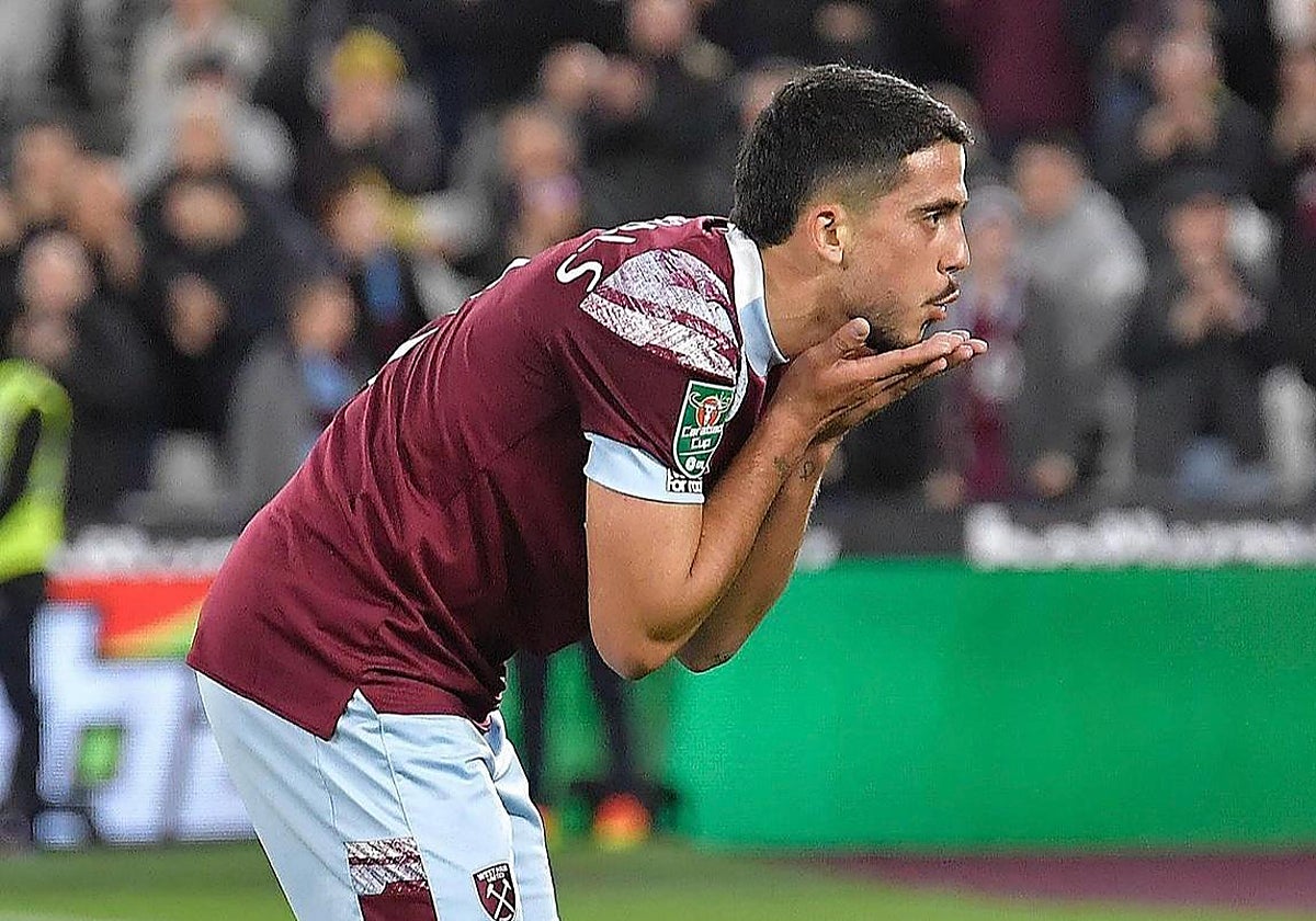 Fornals dedica a su madre por televisión un tanto con el West Ham