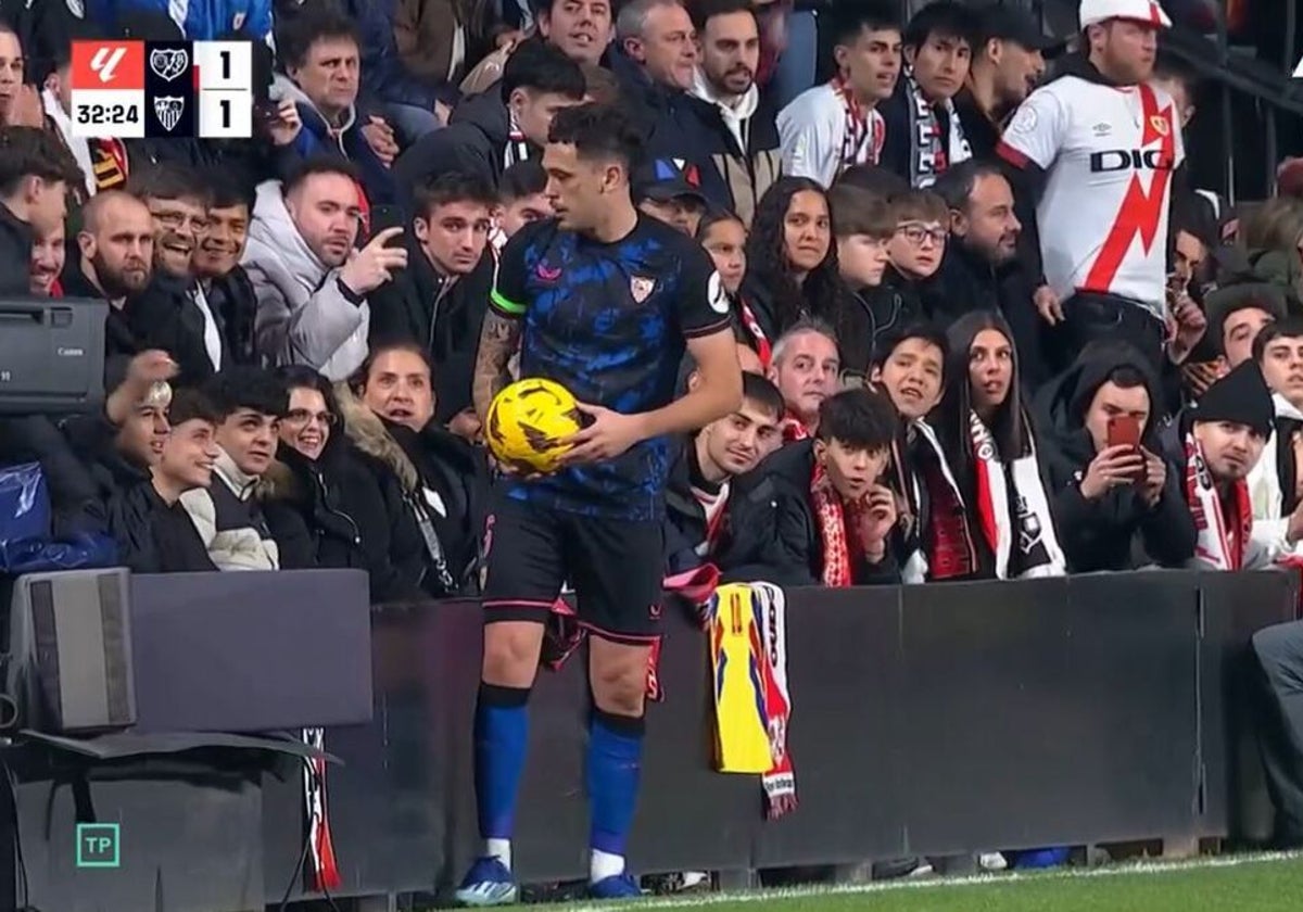 Ocampos, en el Rayo - Sevilla del pasado lunes