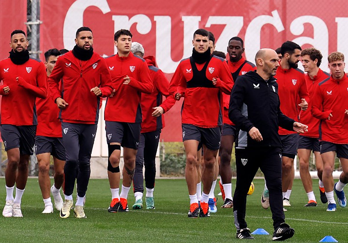 Alejo Véliz y Erik Lamela se entrenan con el grupo este jueves en la ciudad deportiva