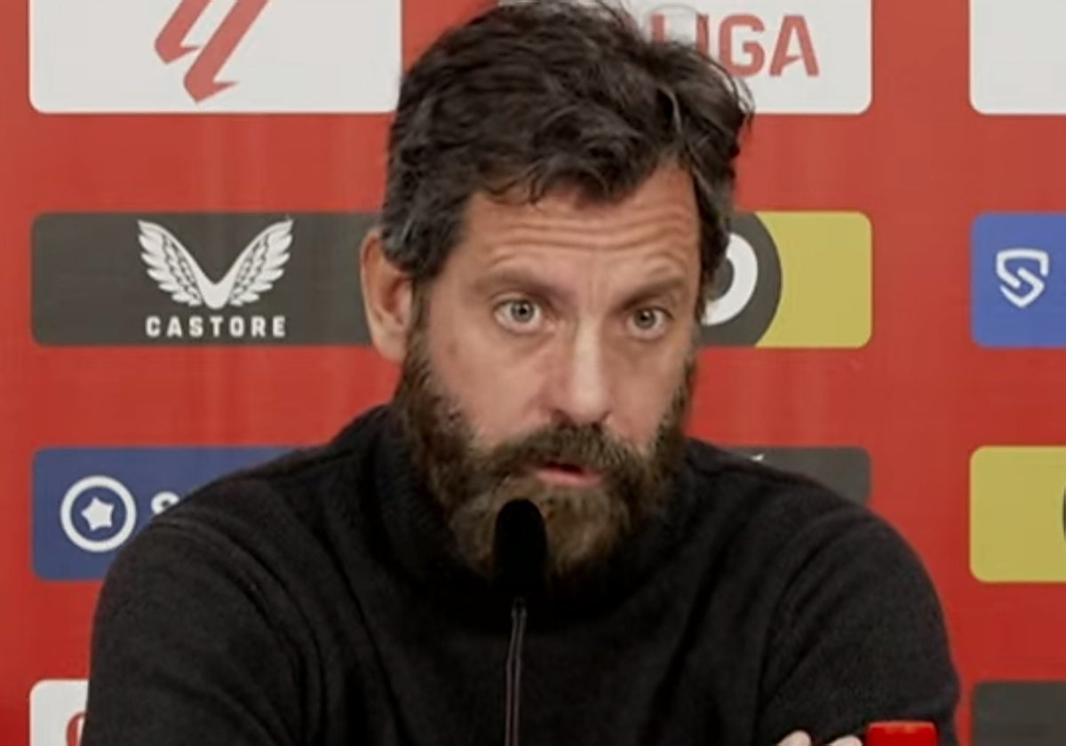 Quique Sánchez Flores, entrenador del Sevilla FC, este viernes en rueda de prensa
