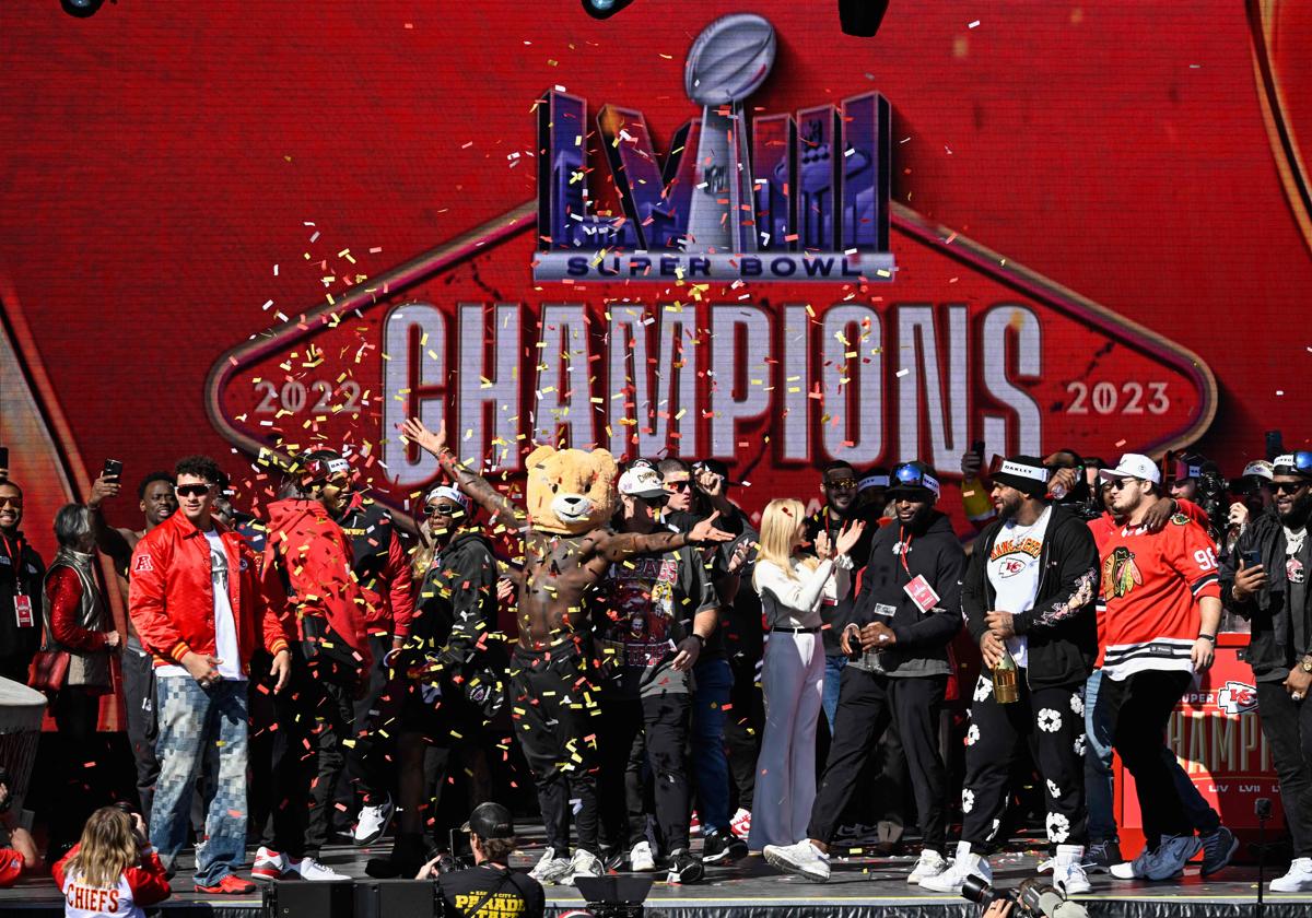 Celebración de los jugadores del Kansas City Chiefs.