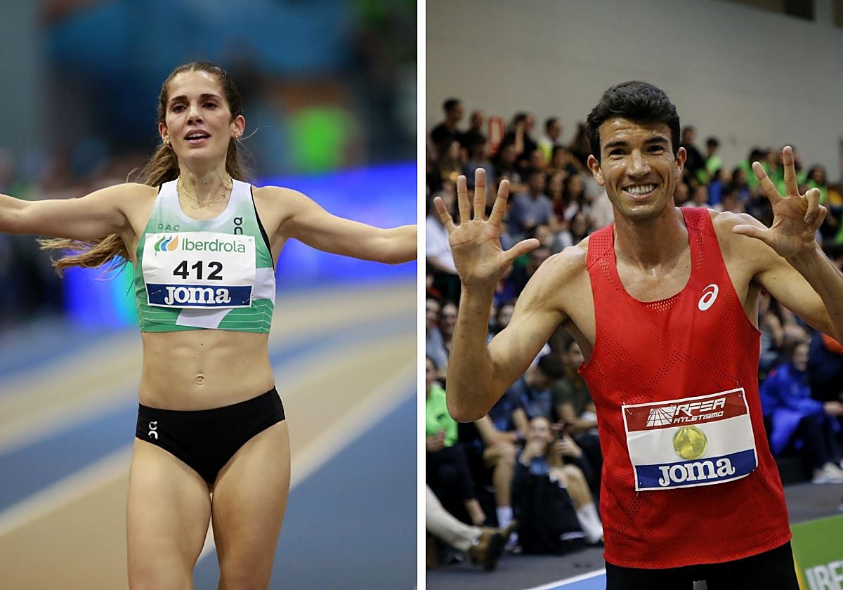 Marta García y Adel Mechaal, campeones de España de 3.000 metros indoor