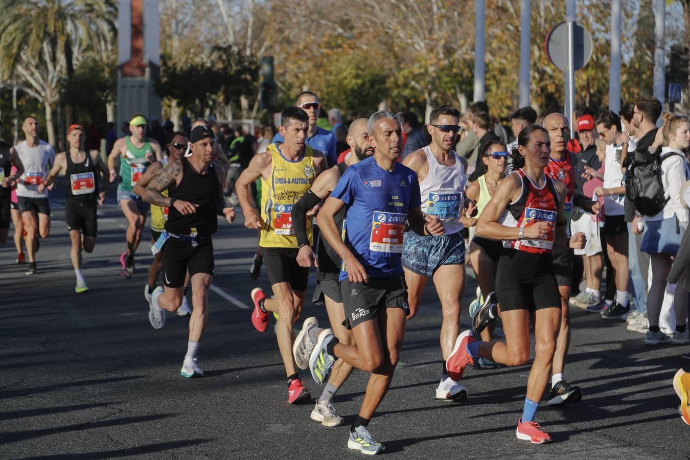 Corredores del maratón por Barqueta y Torneo