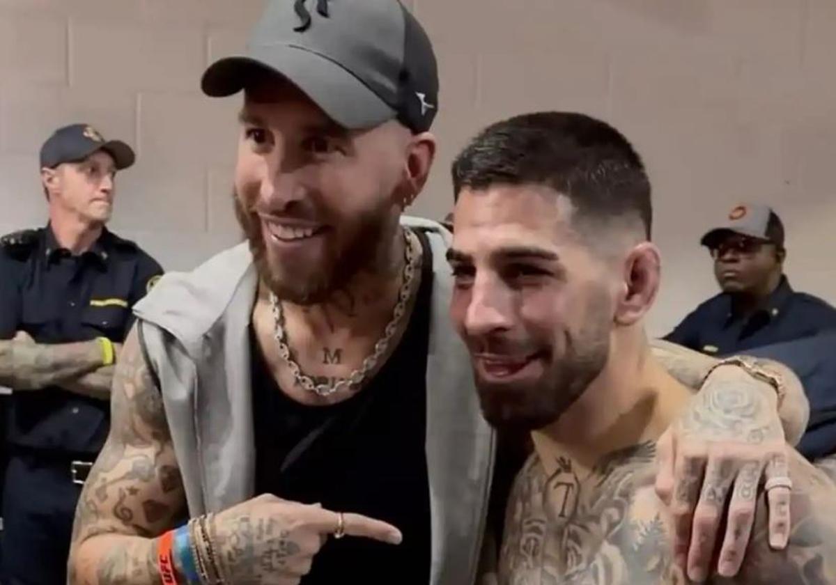 Sergio Ramos juntio a Ilia Topuria
