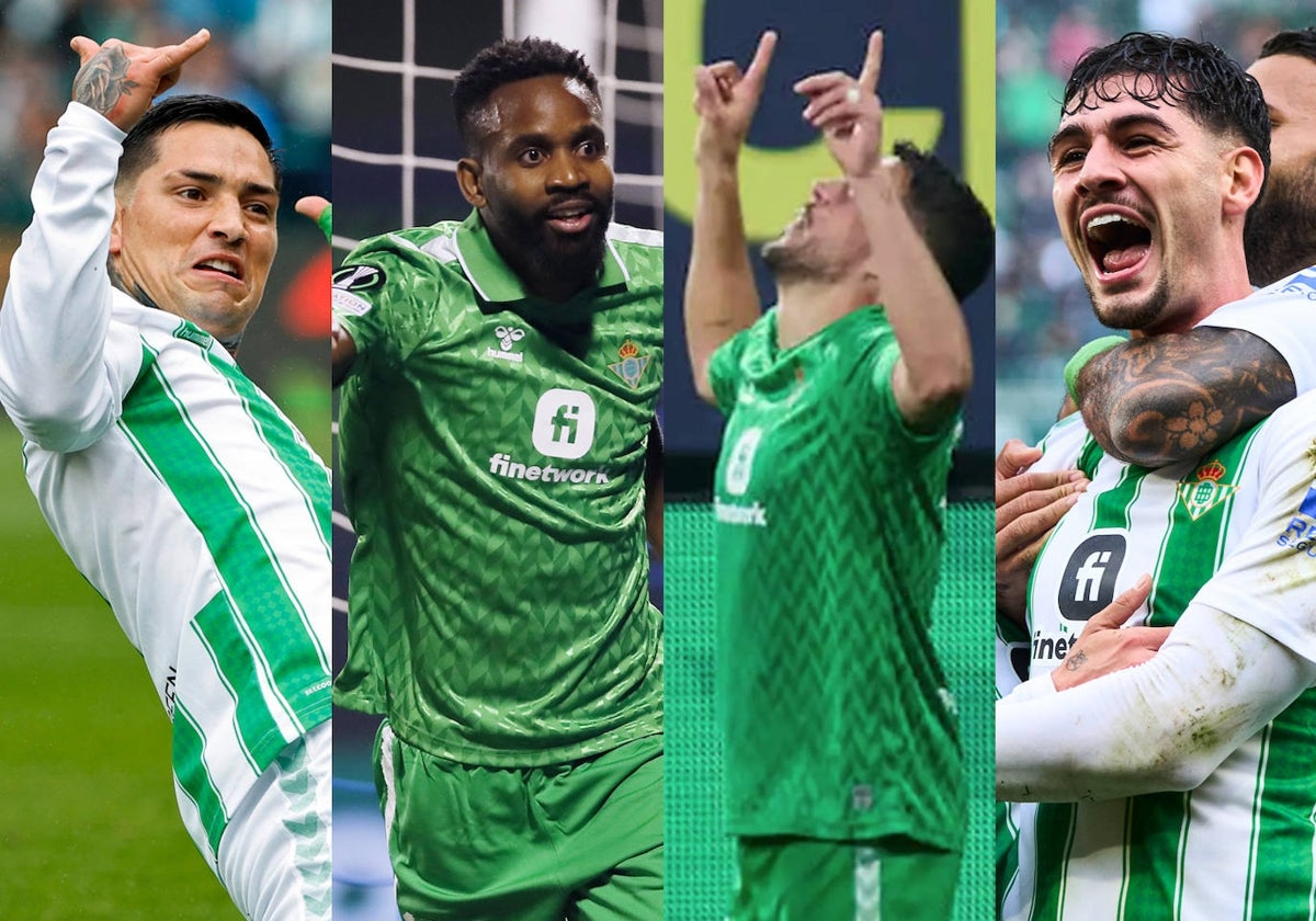 Chimy Ávila, Bakambu, Fornals y Johnny Cardoso celebran sus primeros goles como jugadores del Betis