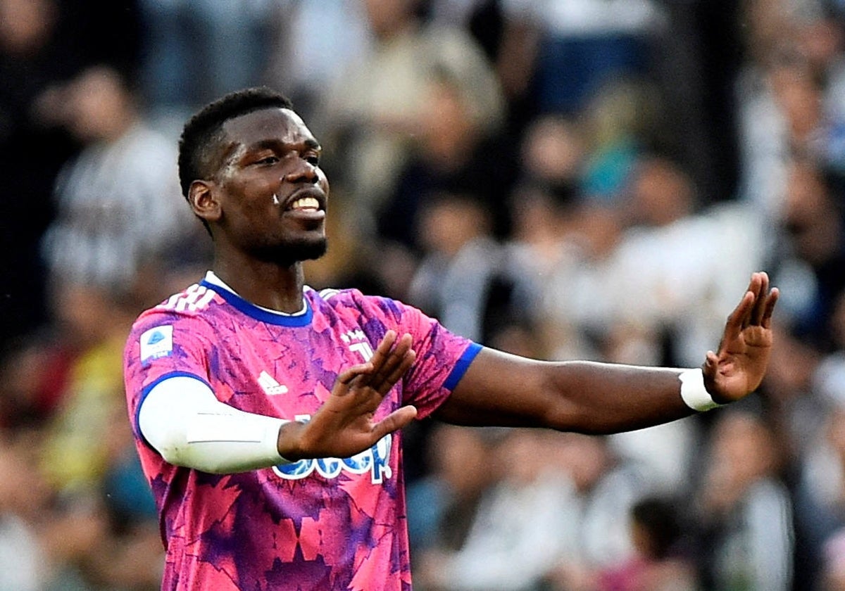 Pogba, durante un partido con la Juventus