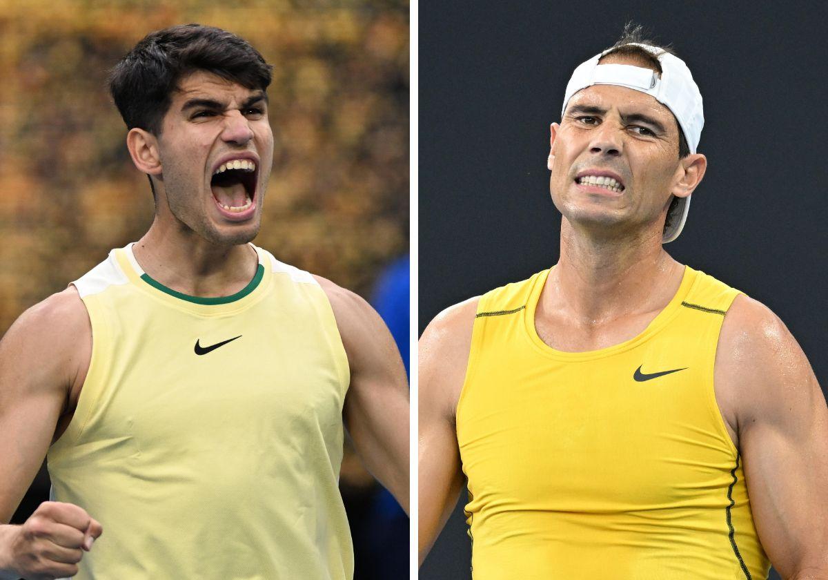 Carlos Alcaraz y Rafa Nadal se enfrentan este domingo en el Slam de Netflix en Las Vegas