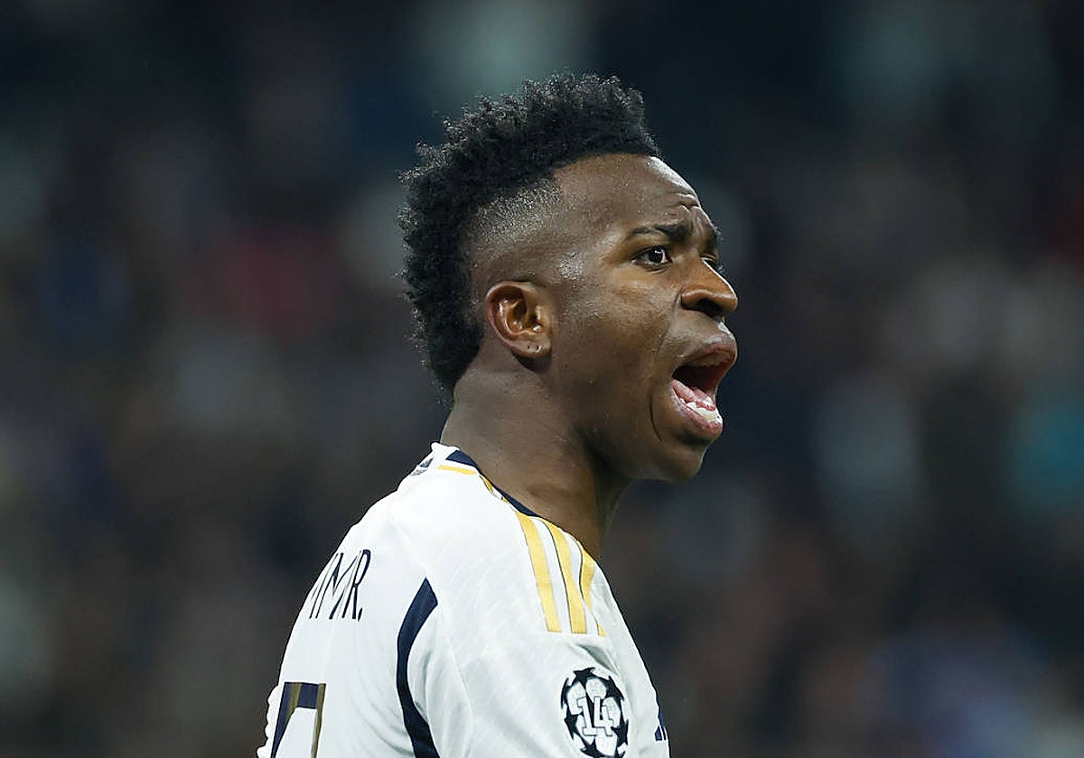 Vinicius, durante el partido contra el RP Leipzig