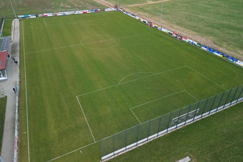 Vista aérea del campo de entrenamiento  de la selección española de fútbol para la próxima Eurocopa de Alemania 2024, en Donaueschingen, Alemania.