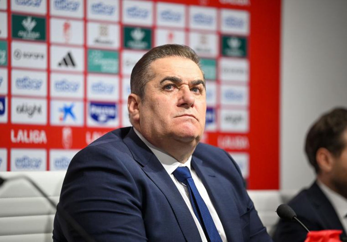 José Ramón Sandoval, durante su presentación como nuevo entrenador del Granada