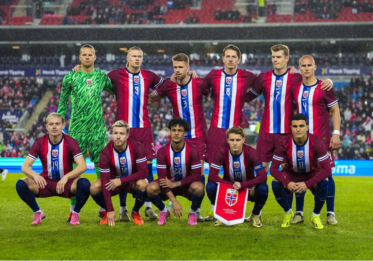 Once inicial de Noruega en el amistoso con Eslovaquia de este martes
