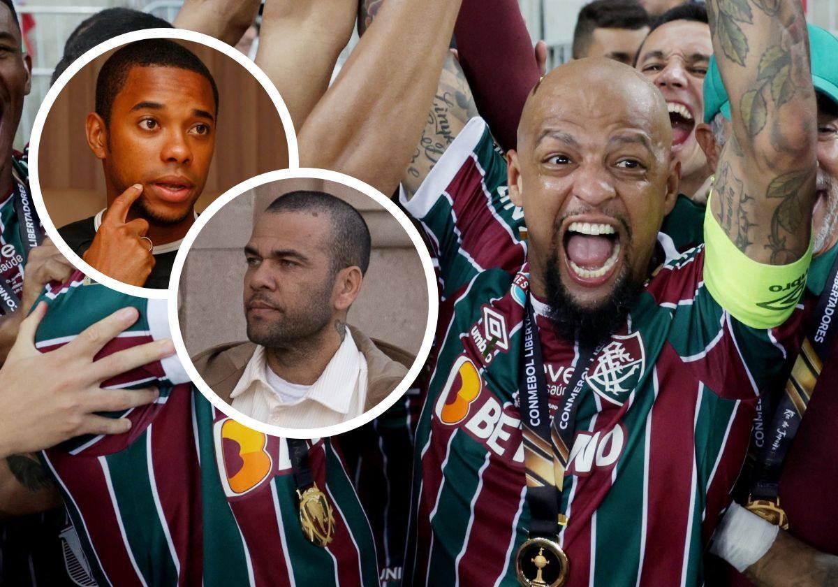 Felipe Melo, Robinho y Dani Alves