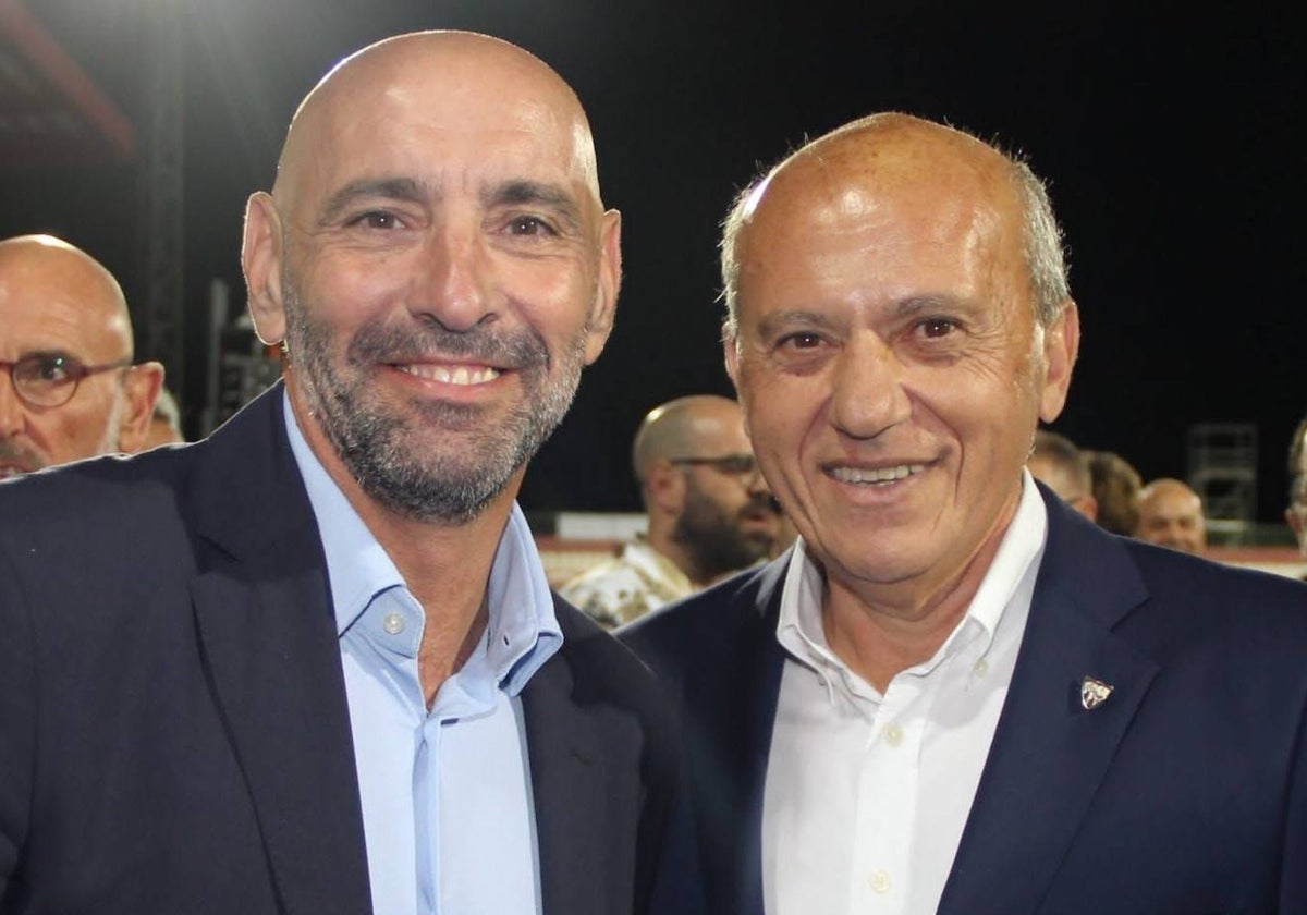 Monchi y José María del Nido Benavente posan juntos en un acto del Sevilla FC