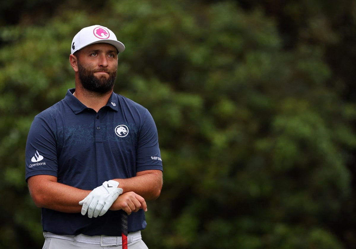 Jon Rahm, durante el Masters de Augusta 2024