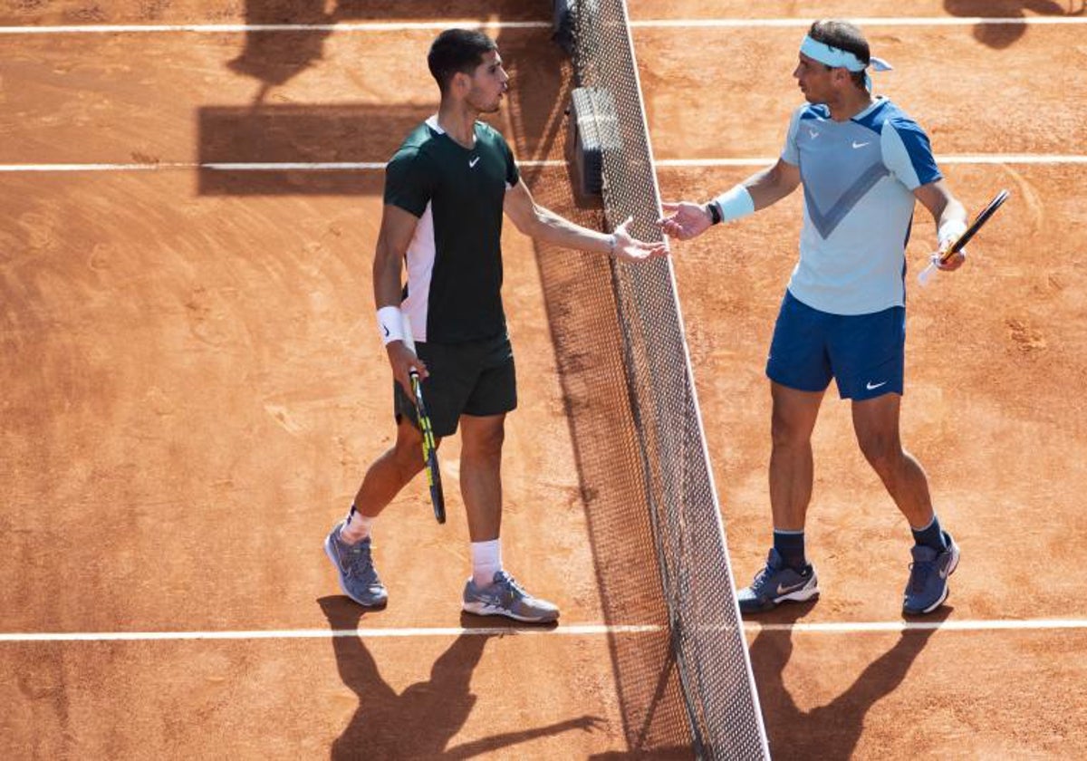 Nadal y Alcaraz coincidieron en el Mutua Madrid Open en 2022