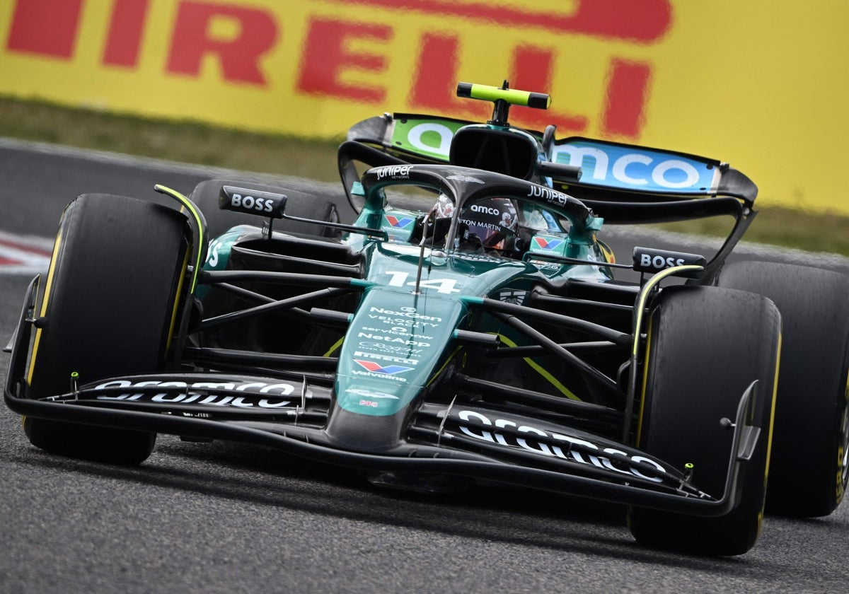 Fernando Alonso, en acción