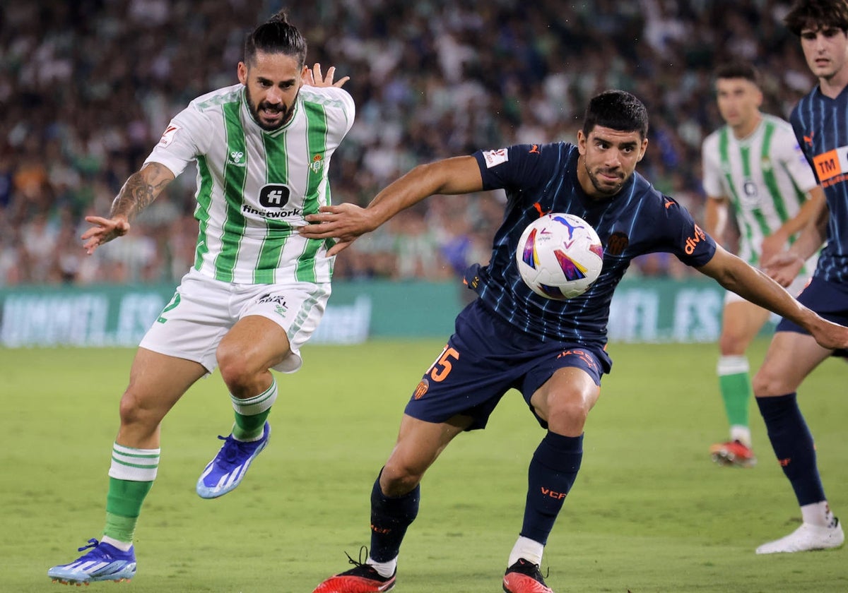 Lance del juego del Betis - Valencia de la primera vuelta