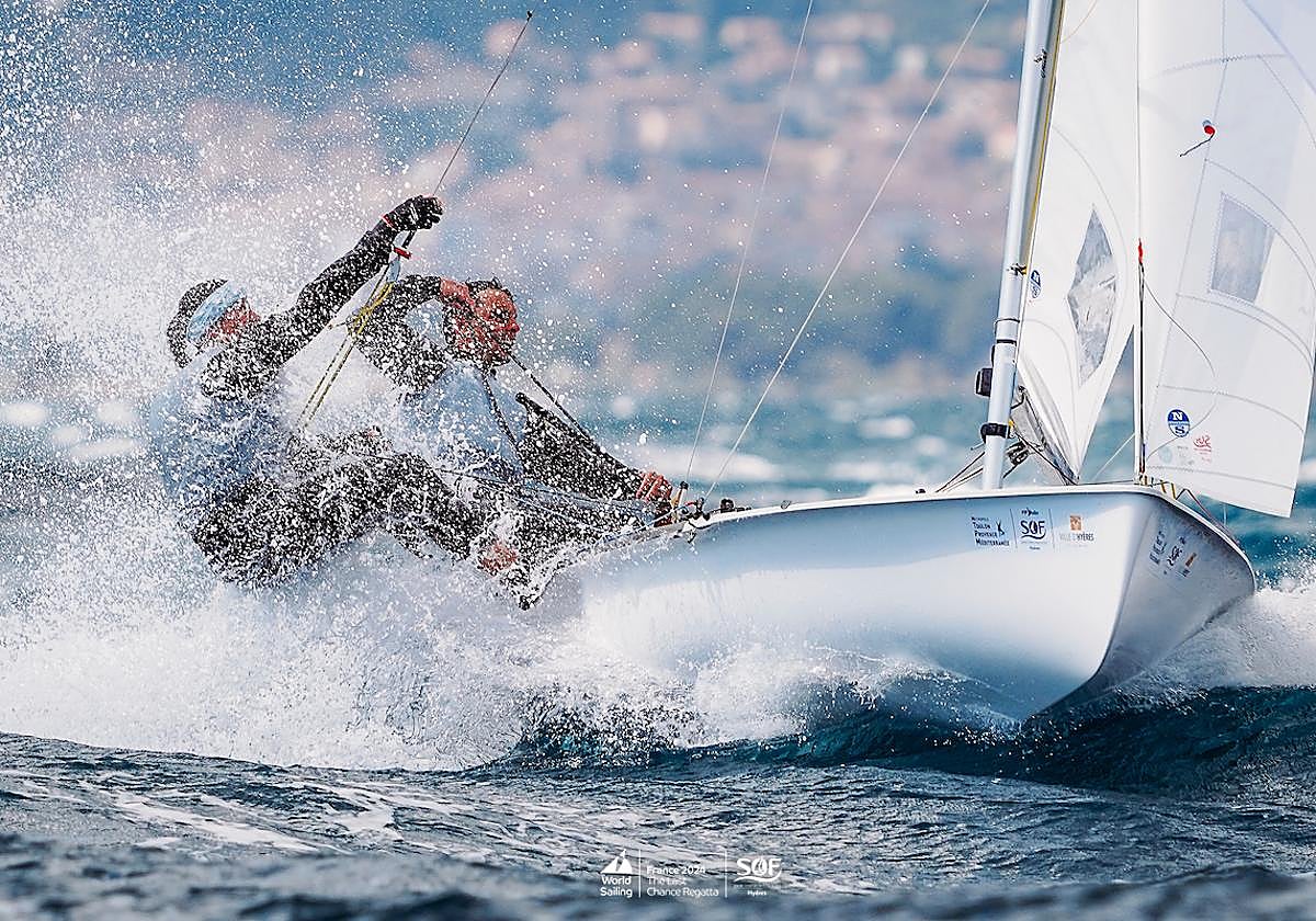 Jordi Xammar y Nora Brugman firman el mejor estreno español en la Semana Olímpica Francesa, con un cuarto puesto en 470