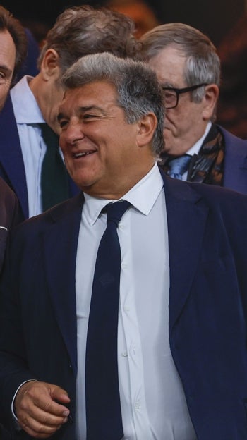 Laporta, en el Santiago Bernabéu