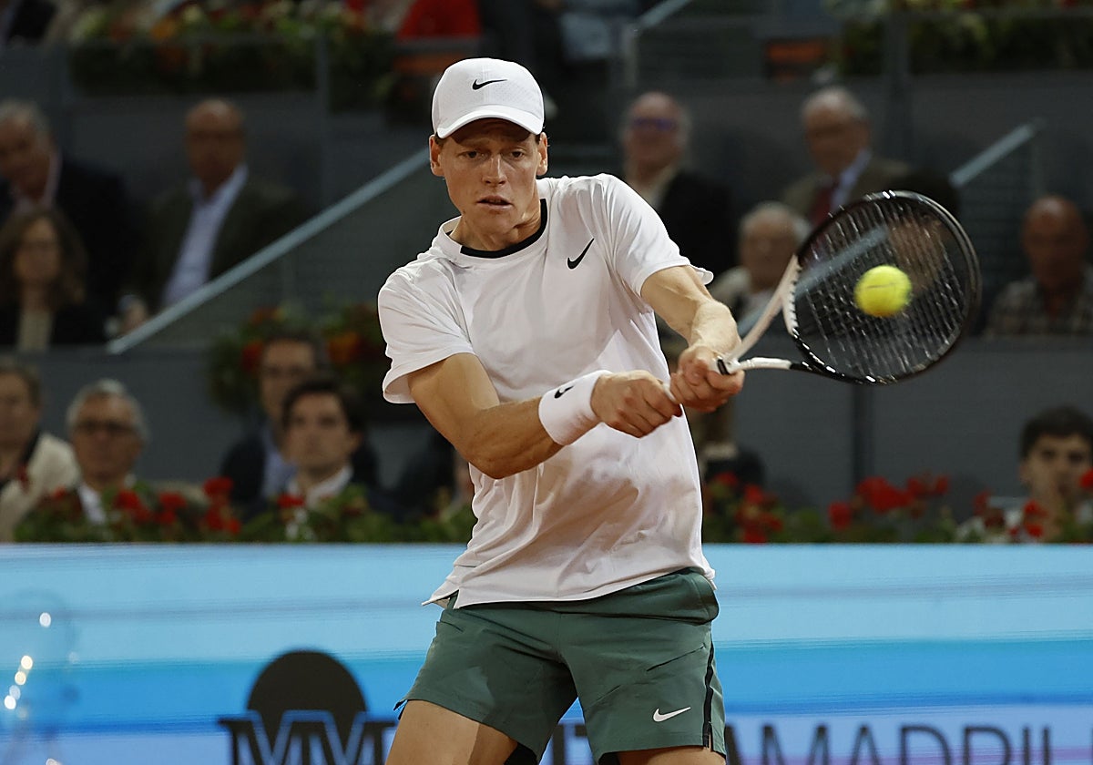 Jannik Sinner, durante su último partido en Madrid