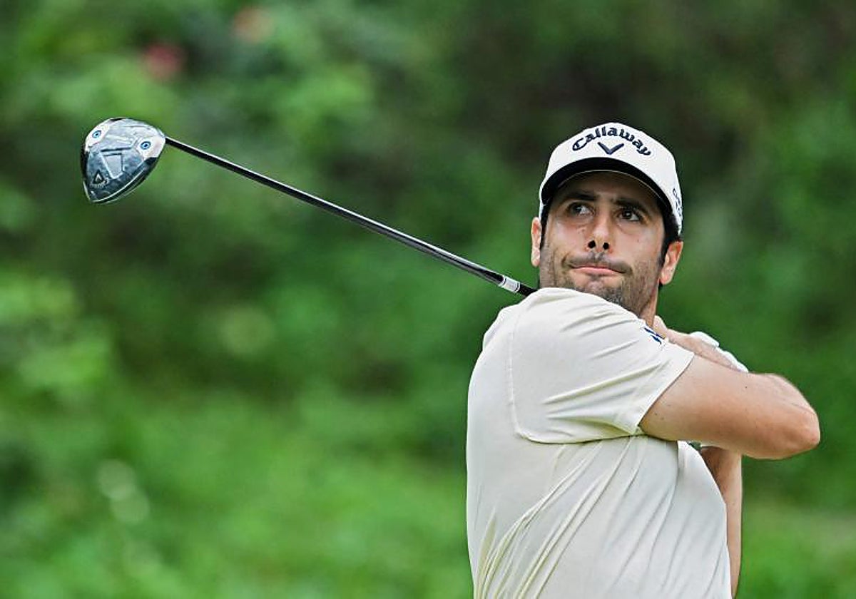 Adrián Otaegui, en la ronda final del Open de China