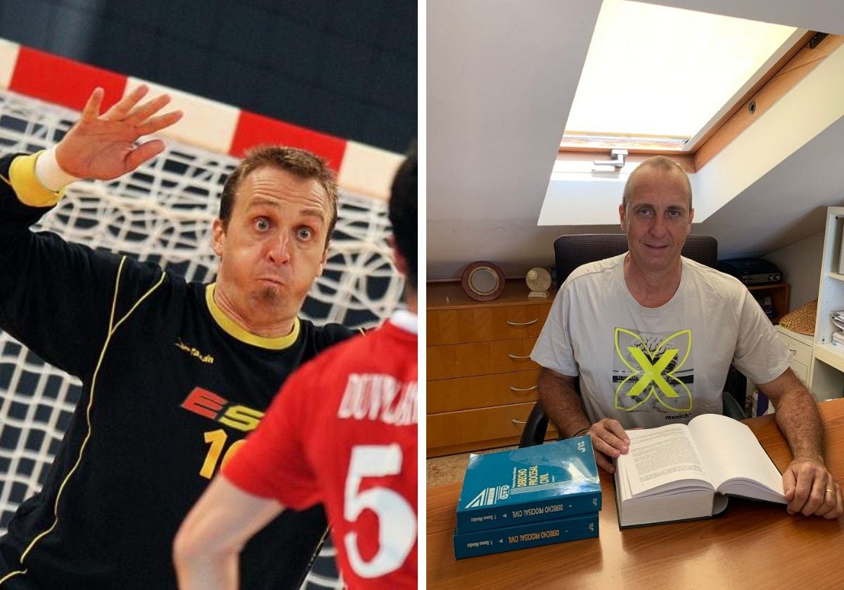 Barrufet, de portero de balonmano, y ahora, con los libros de Derecho