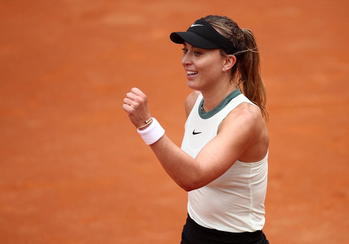 Paula Badosa, durante su partido ante Andreeva