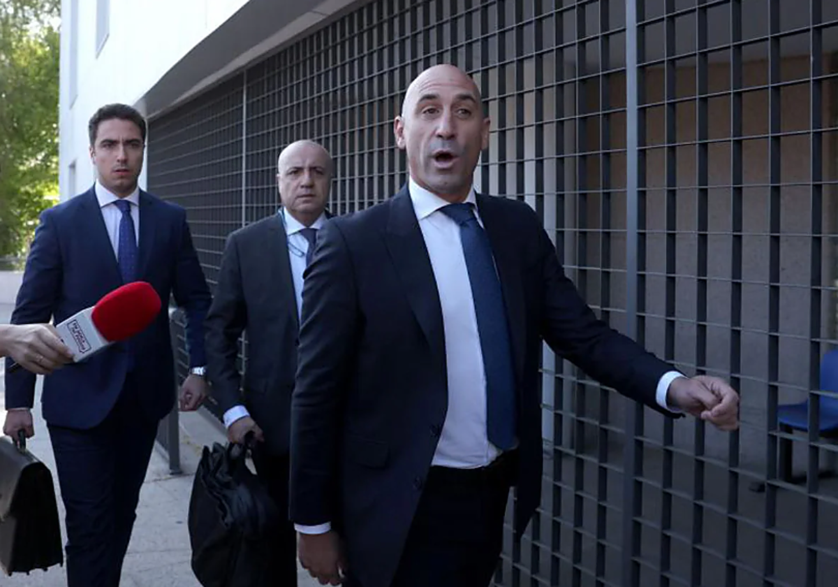 Luis Rubiales, a su llegada al juzgado el pasado 29 de abril
