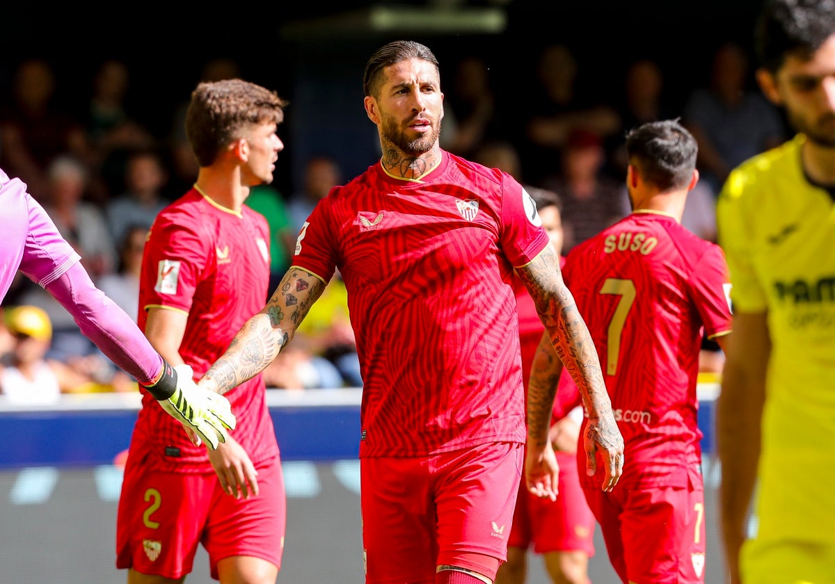 Sergio Ramos, durante el Villarreal - Sevilla del pasado sábado