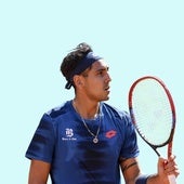 Alejandro Tabilo, tras ganar a Djokovic en Roma