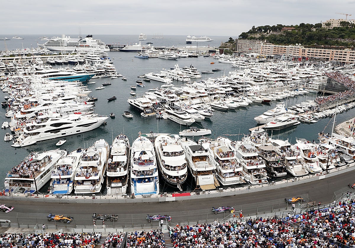 El puerto de Mónaco, en una carrera de F1
