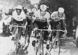 Ocaña, a la izquierda, con Eddy Merckx y Poulidor