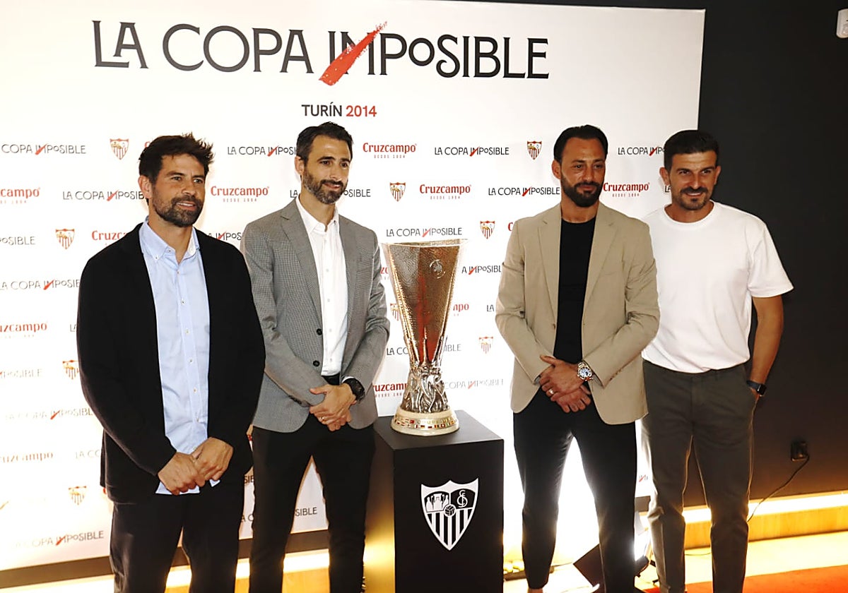 Coke, Nico Pareja, Beto y Javi Varas, en la presentación de La Copa Imposible