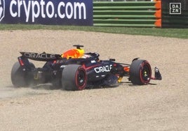 Max Verstappen, en la tierra