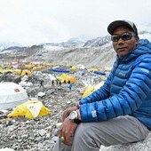 Kami Rita en el campo base del Everest