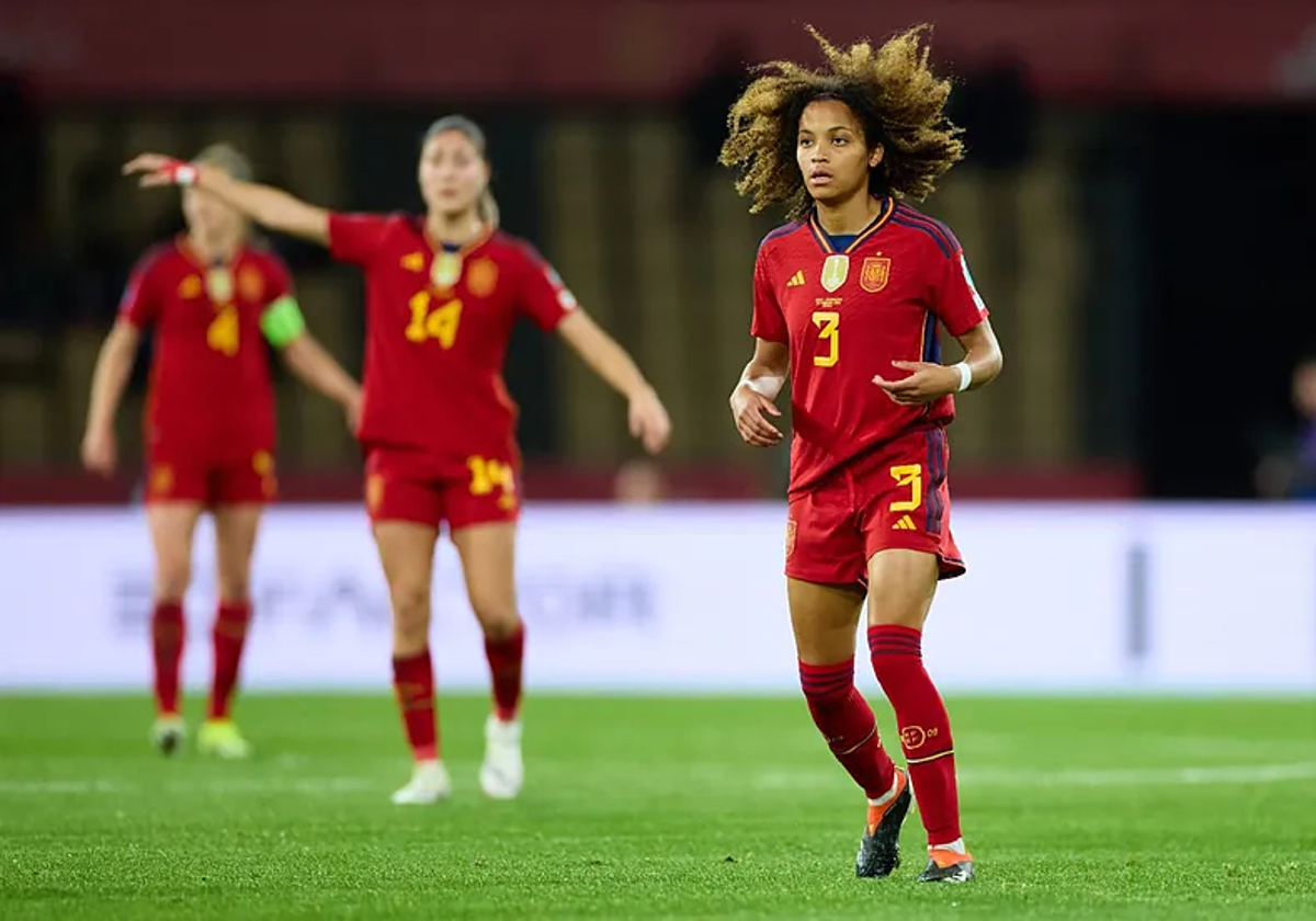 Vicky López, en su debut con la selección española femenina