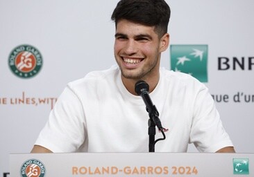Carlos Alcaraz, en Roland Garros 2024