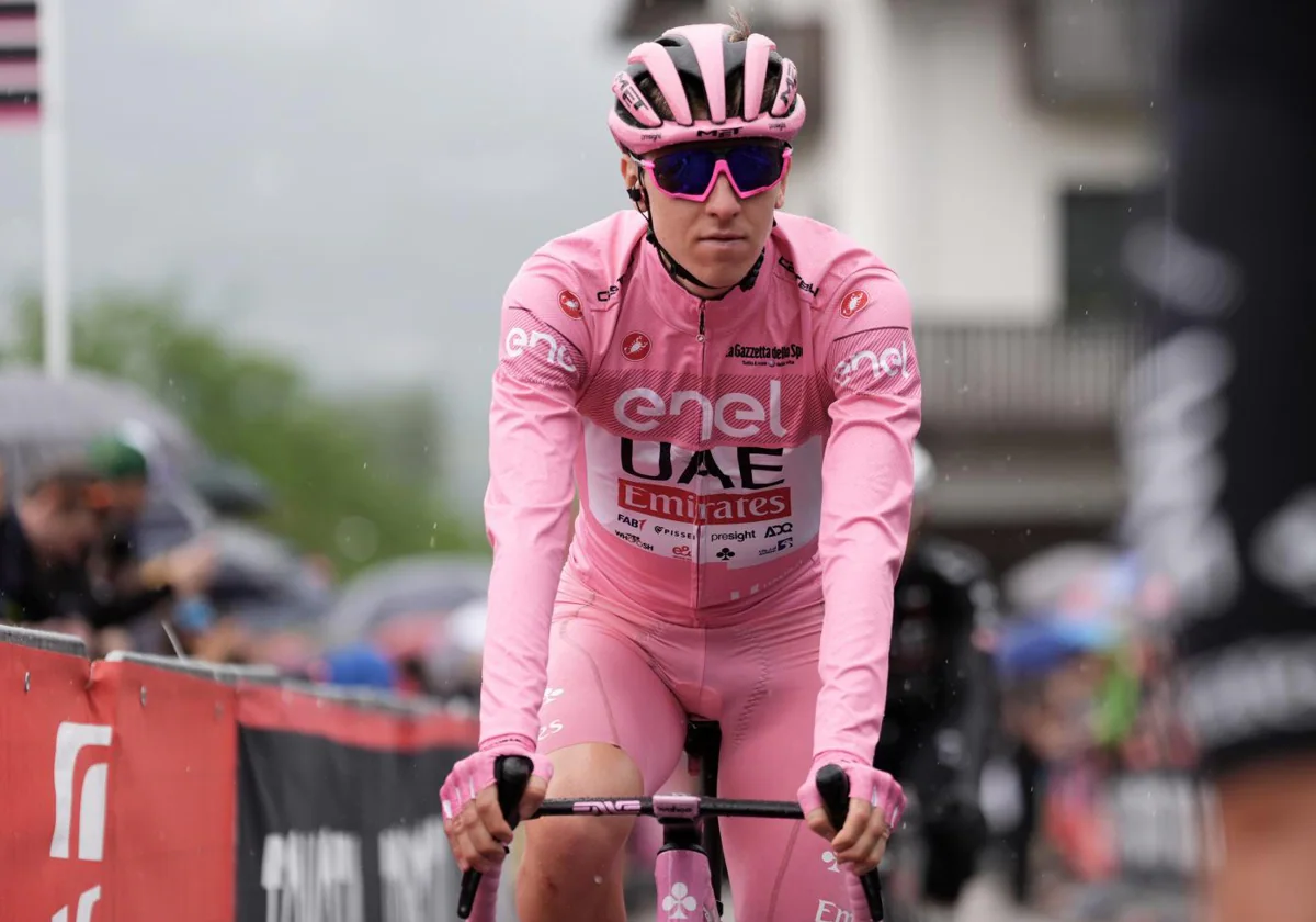 Tadej Pogacar, durante la 19ª etapa del Giro de Italia