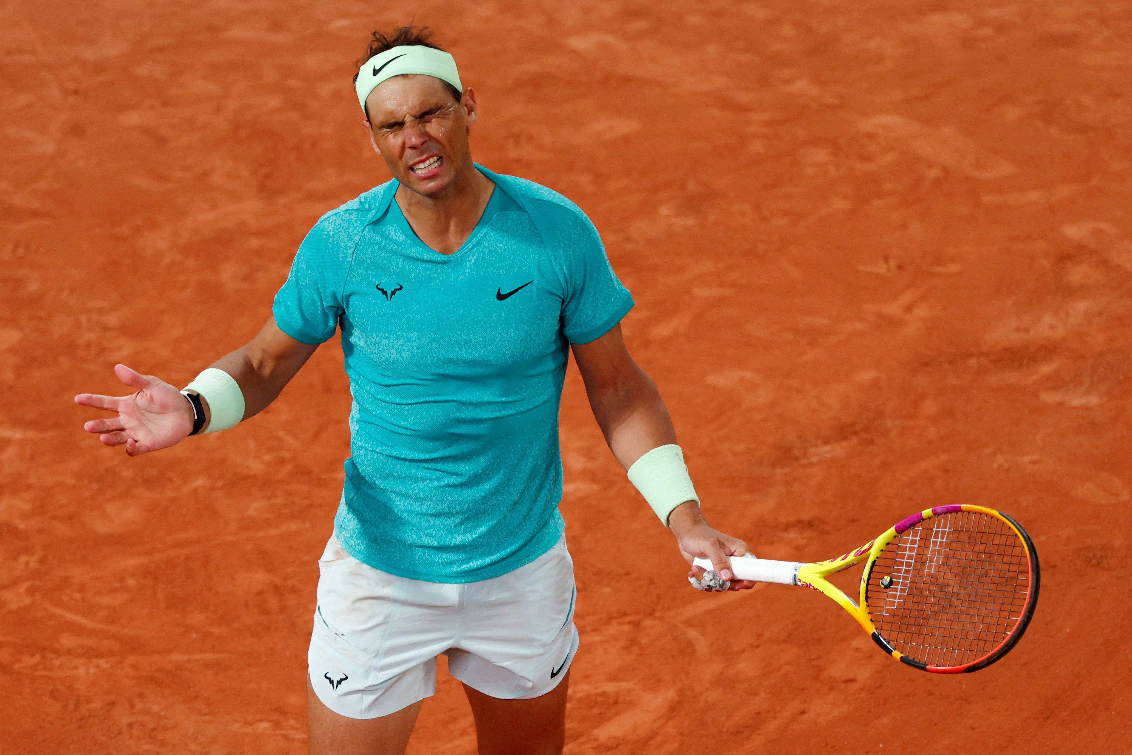 Nadal, durante el partido contra Zverev
