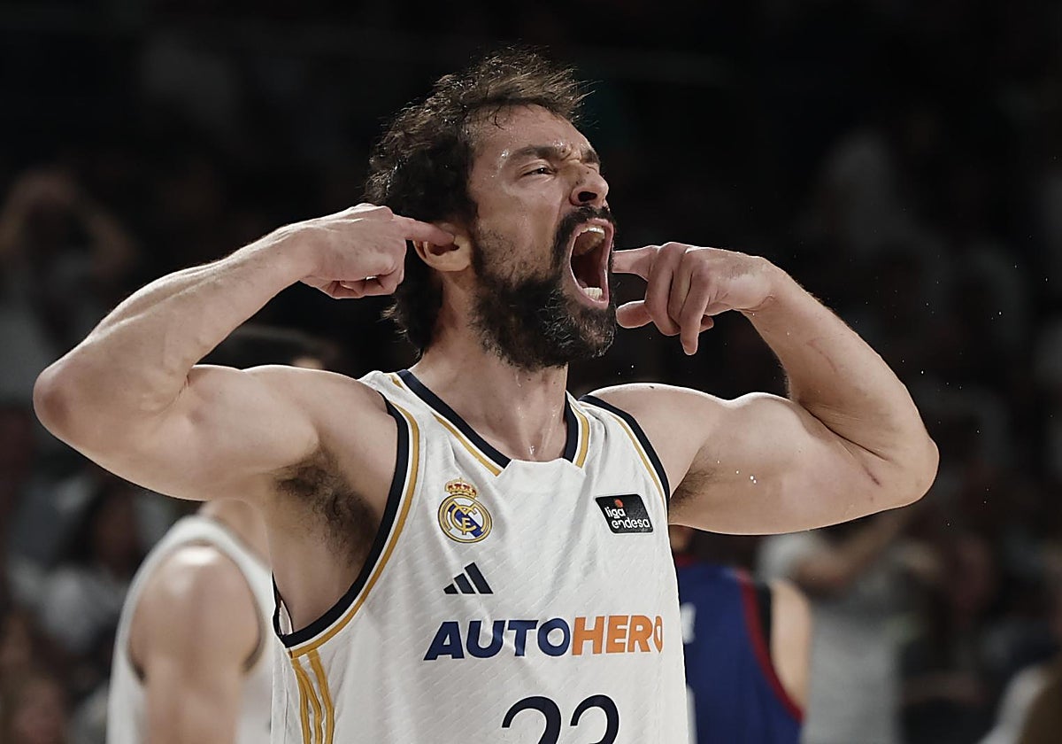 Sergio Llull durante el partido ante el Barcelona