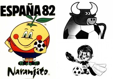 Naranjito y las otras dos mascotas finalistas del Mundial 82