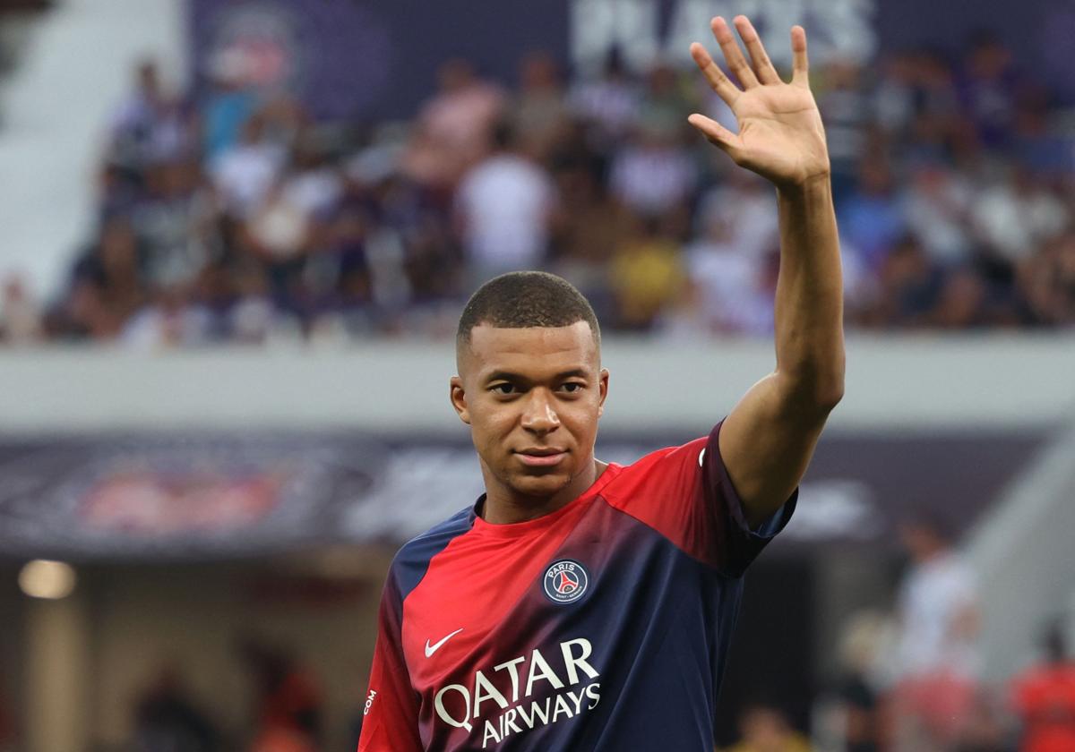 El jugador de fútbol francés Kylian Mbappé