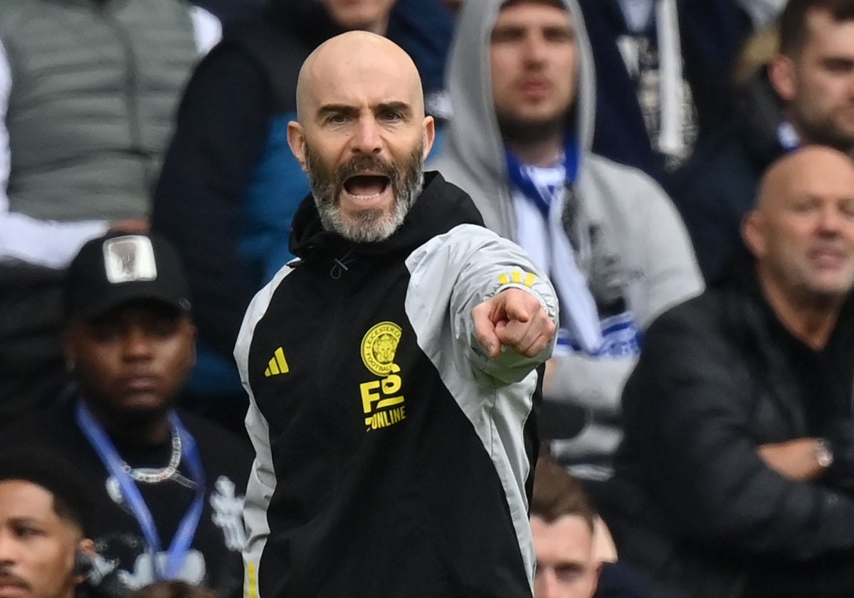 Enzo Maresca, en un partido con el Leicester City