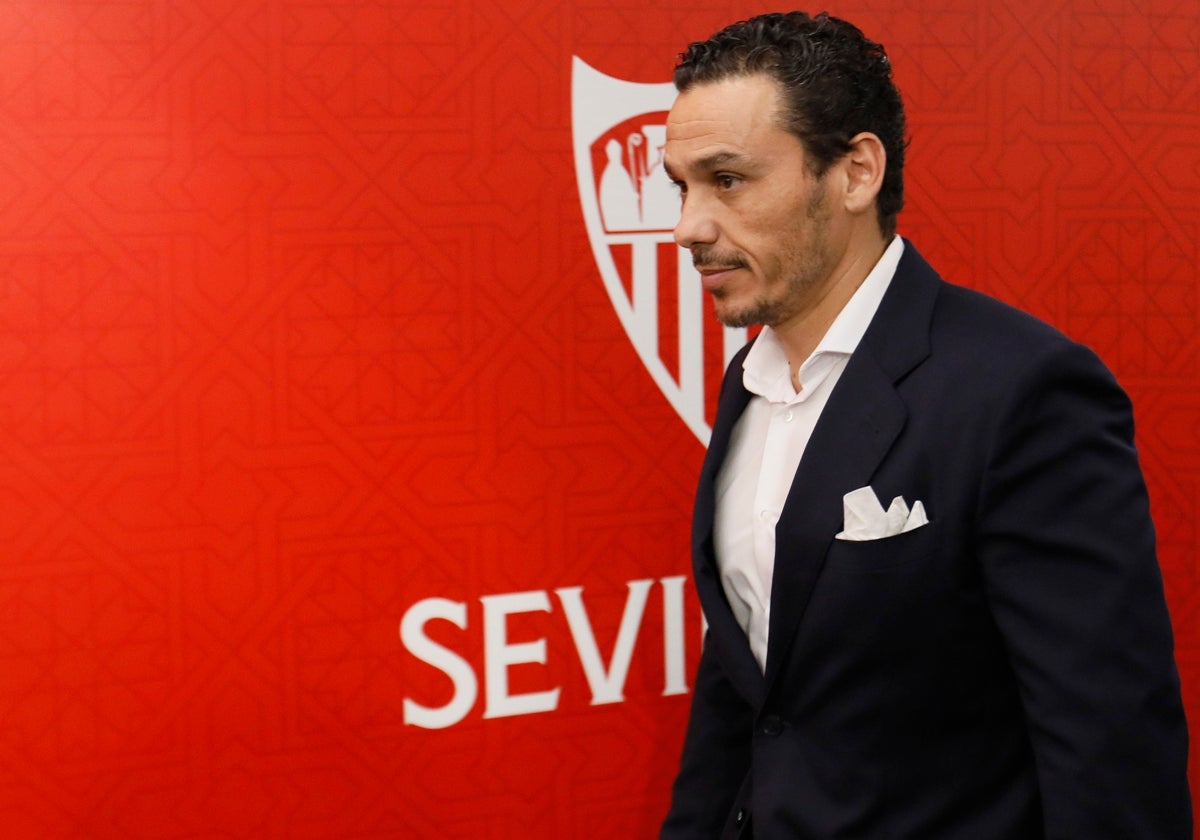 El presidente del Sevilla, José María del Nido Carrasco, ayer en el Sánchez-Pizjuán