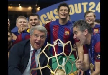 Laporta, eufórico con sus jugadores