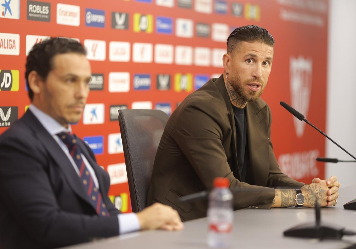 Del Nido Carrasco, junto a Sergio Ramos en la despedida del camero